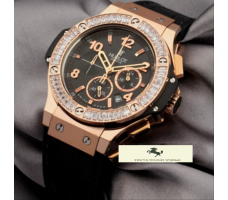 HK867 HUBLOT GENEVE BİG BANG BAGET TAŞLI ROSE GOLD BAYAN SAATİ